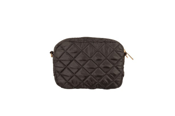 QUILTED CROSSBODY BAG - BLACK