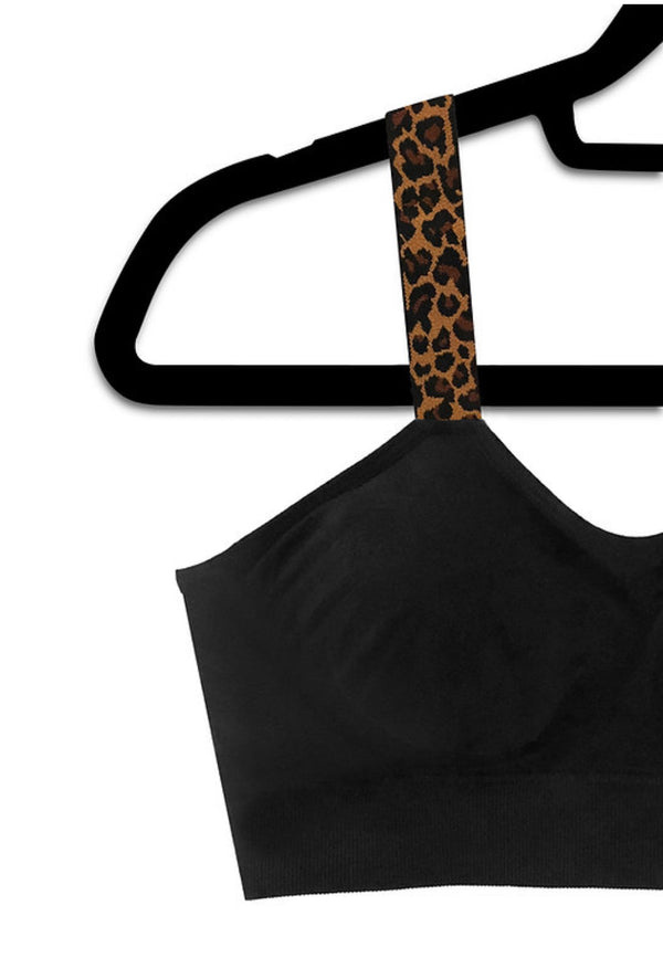 STRAP-ITS BRALETTE - BLACK/LEOPARD