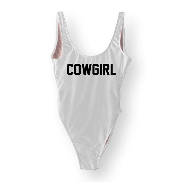 COWGIRL ONE PIECE SWIMSUIT - WHITE