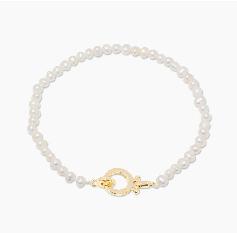 GORJANA PARKER PEARL BRACELET - GOLD/PEARL