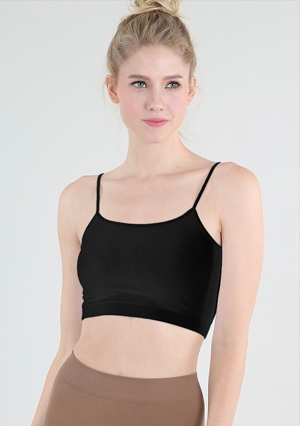 NIKI BIKI HALF CAMI BRALETTE - BLACK