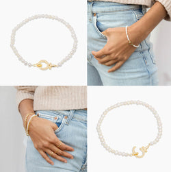 GORJANA PARKER PEARL BRACELET - GOLD/PEARL