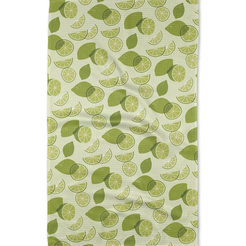 GEOMETRY KITCHEN TEA TOWELS - LIMES TEA TOWEL