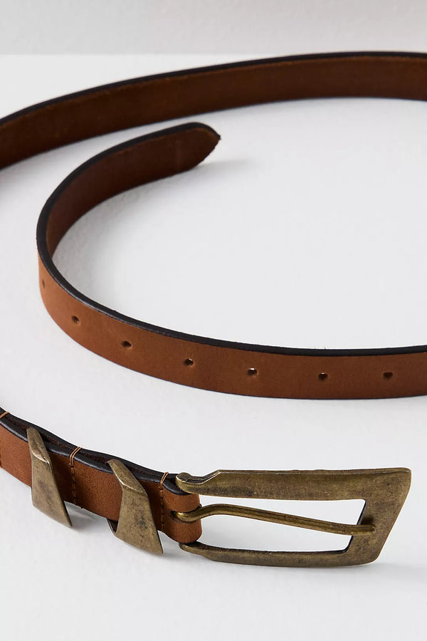 FREE PEOPLE WE THE FREE PARKER LEATHER BELT - COGNAC