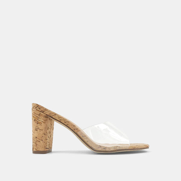 FRIDA CORK SANDALS - CLEAR