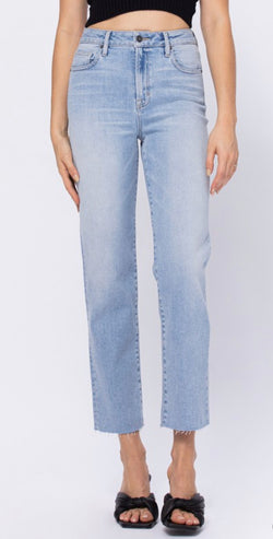 TRACY HIGH RISE STRAIGHT CROP JEAN - SUPER LIGHT