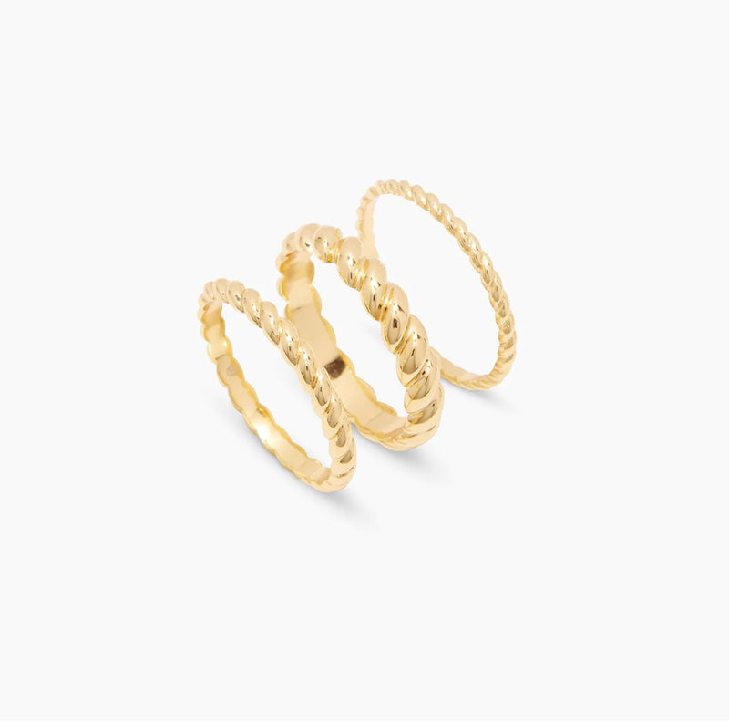 GORJANA CREW RING SET - GOLD